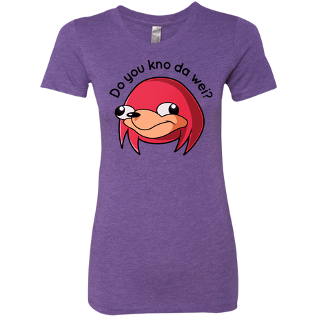 T-Shirts Purple Rush / Small Ugandan Knuckles Women's Triblend T-Shirt