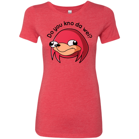T-Shirts Vintage Red / Small Ugandan Knuckles Women's Triblend T-Shirt
