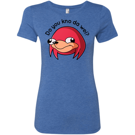 T-Shirts Vintage Royal / Small Ugandan Knuckles Women's Triblend T-Shirt