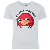 T-Shirts Heather White / YXS Ugandan Knuckles Youth Triblend T-Shirt