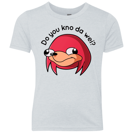 T-Shirts Heather White / YXS Ugandan Knuckles Youth Triblend T-Shirt