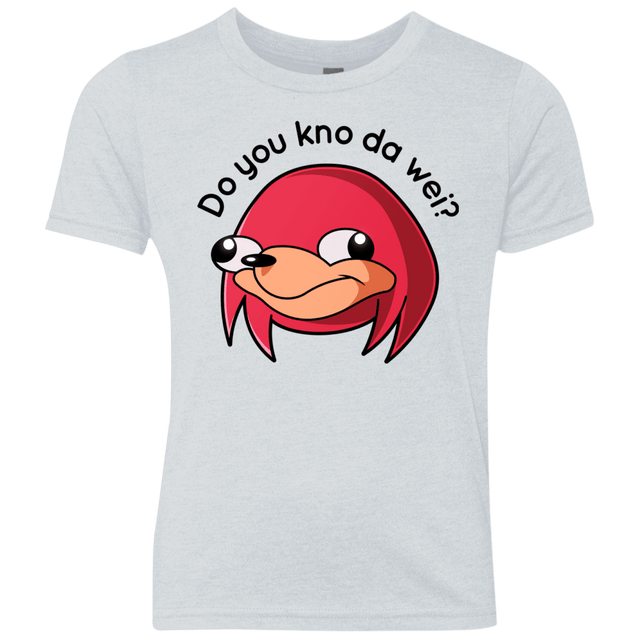 T-Shirts Heather White / YXS Ugandan Knuckles Youth Triblend T-Shirt