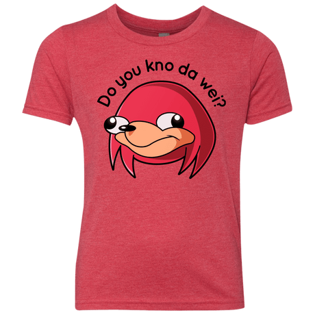T-Shirts Vintage Red / YXS Ugandan Knuckles Youth Triblend T-Shirt