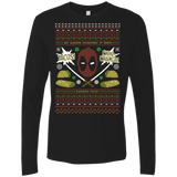 T-Shirts Black / Small Ugly Deadpool Men's Premium Long Sleeve