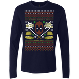 T-Shirts Midnight Navy / Small Ugly Deadpool Men's Premium Long Sleeve
