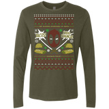 T-Shirts Military Green / Small Ugly Deadpool Men's Premium Long Sleeve