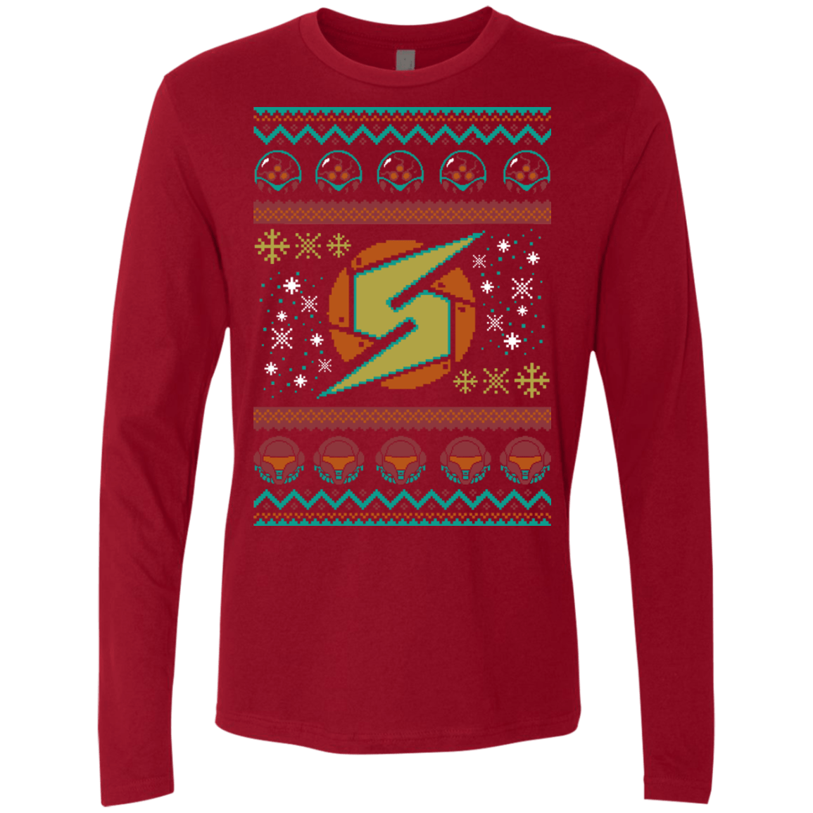 T-Shirts Cardinal / Small UGLY METROID Men's Premium Long Sleeve