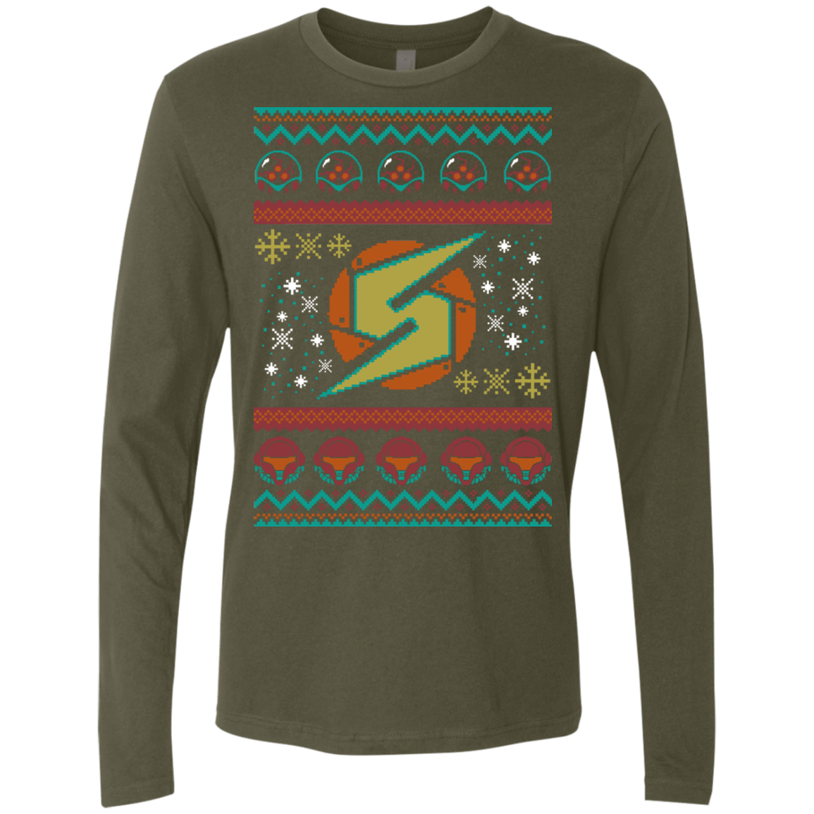 T-Shirts Military Green / Small UGLY METROID Men's Premium Long Sleeve