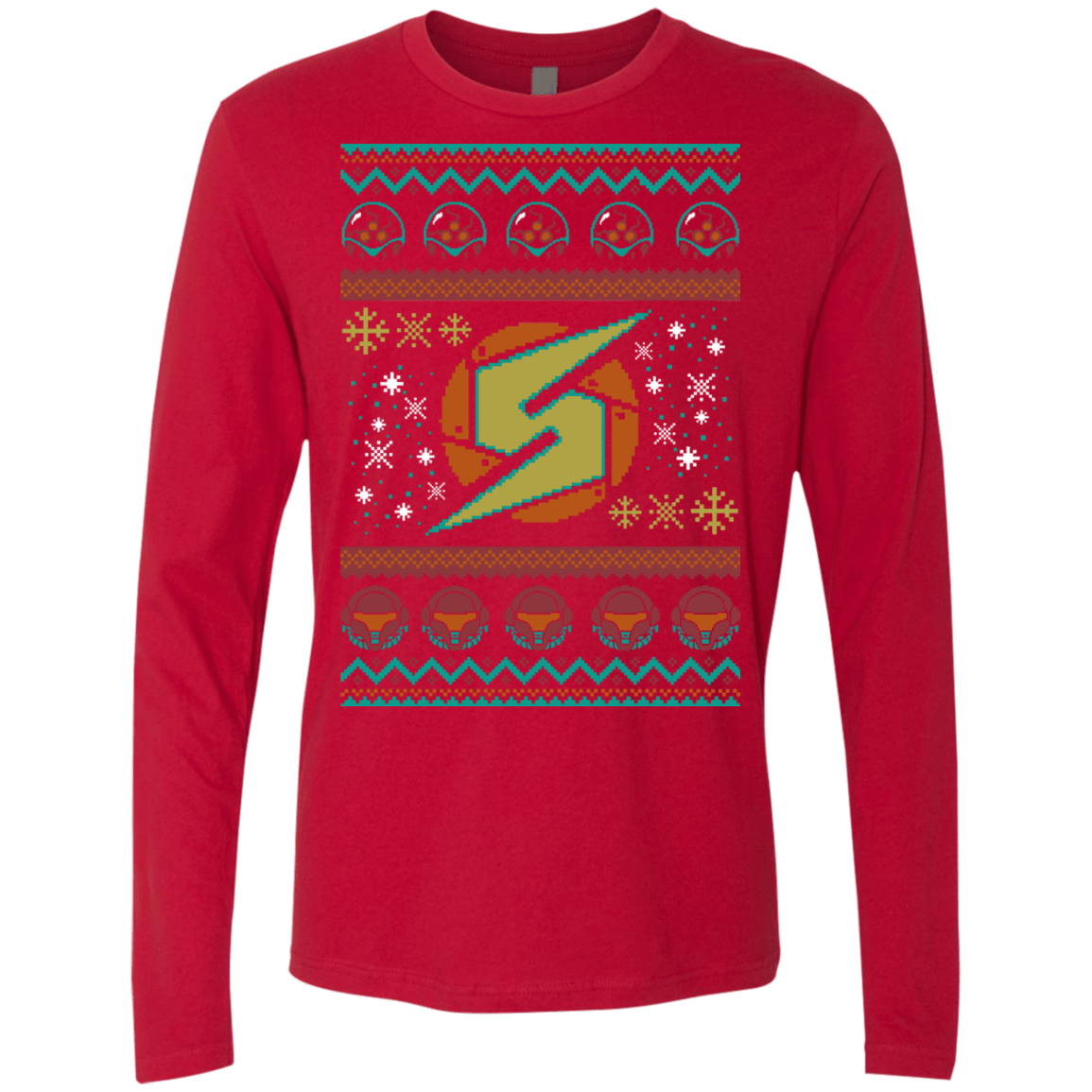 T-Shirts Red / Small UGLY METROID Men's Premium Long Sleeve