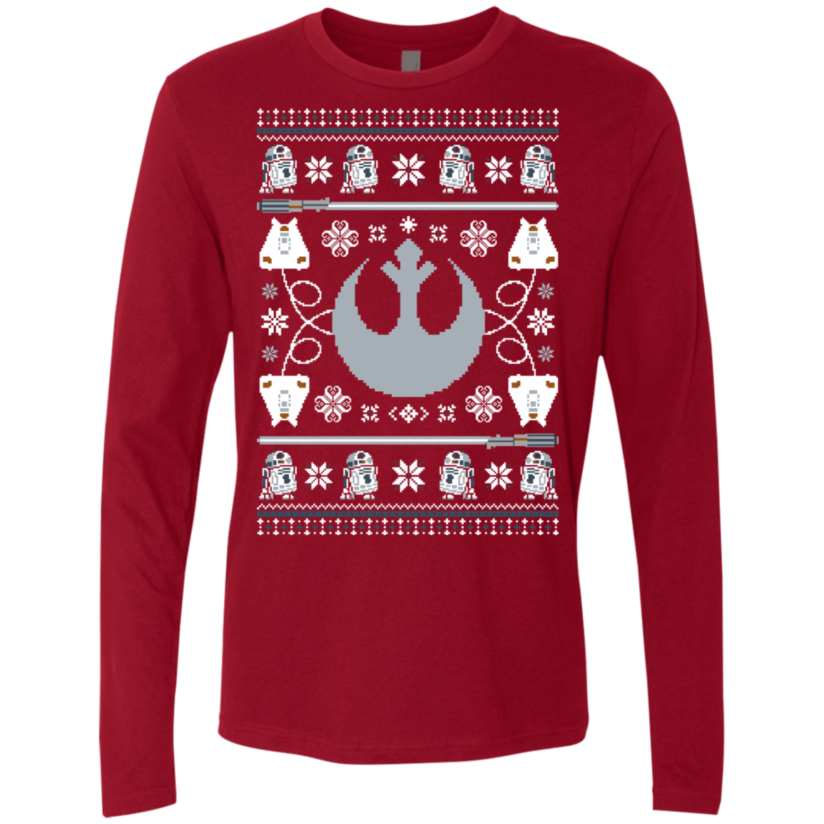 T-Shirts Cardinal / Small UGLY STAR WARS ALLIANCE Men's Premium Long Sleeve
