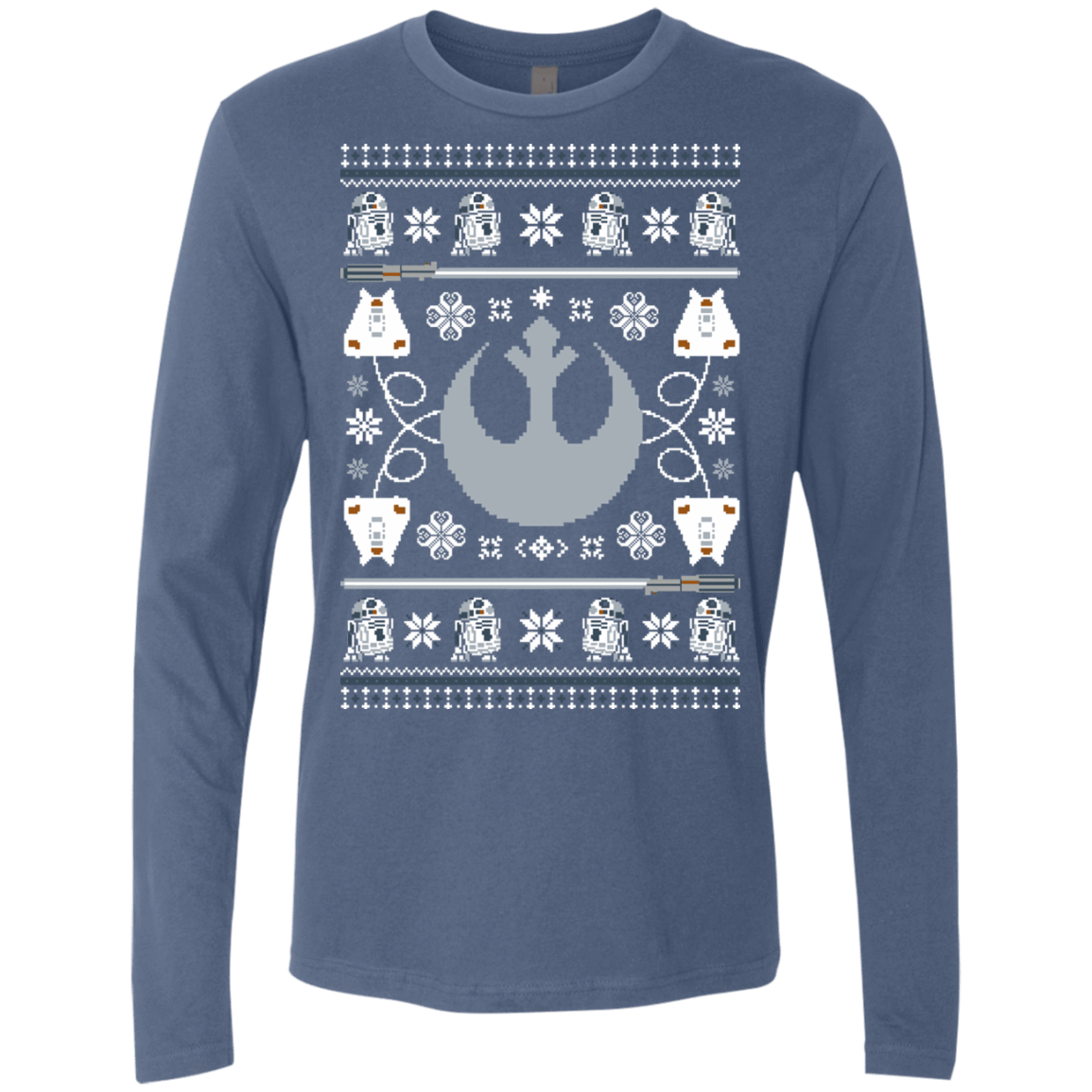 T-Shirts Indigo / Small UGLY STAR WARS ALLIANCE Men's Premium Long Sleeve