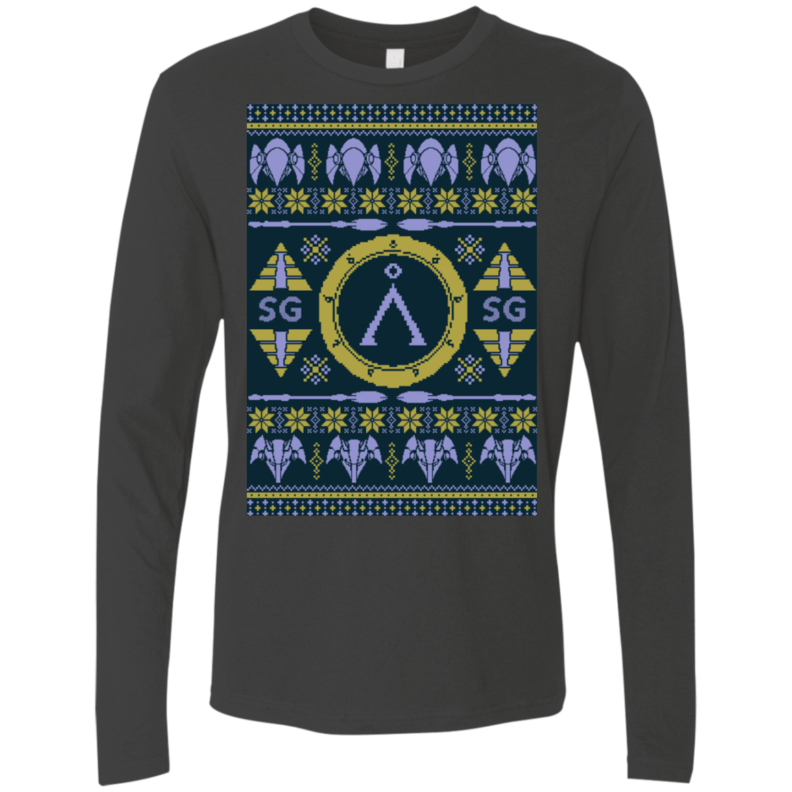 T-Shirts Heavy Metal / Small UGLY STARGATE Men's Premium Long Sleeve