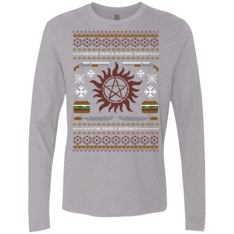 T-Shirts Heather Grey / Small UGLY SUPERNATURAL Men's Premium Long Sleeve