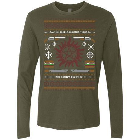 T-Shirts Military Green / Small UGLY SUPERNATURAL Men's Premium Long Sleeve