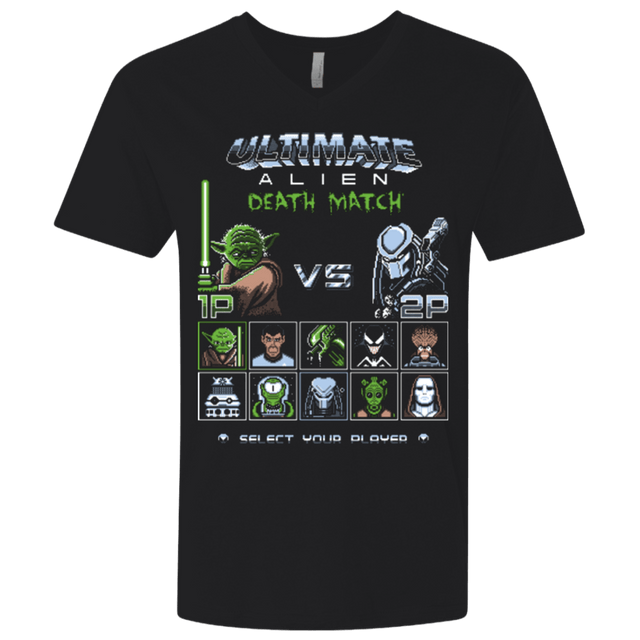 T-Shirts Black / X-Small Ultimate alien deathmatch Men's Premium V-Neck