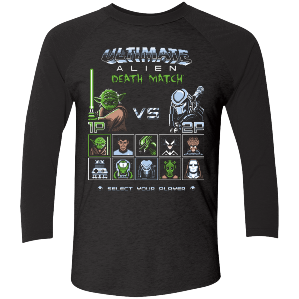 T-Shirts Vintage Black/Vintage Black / X-Small Ultimate alien deathmatch Men's Triblend 3/4 Sleeve