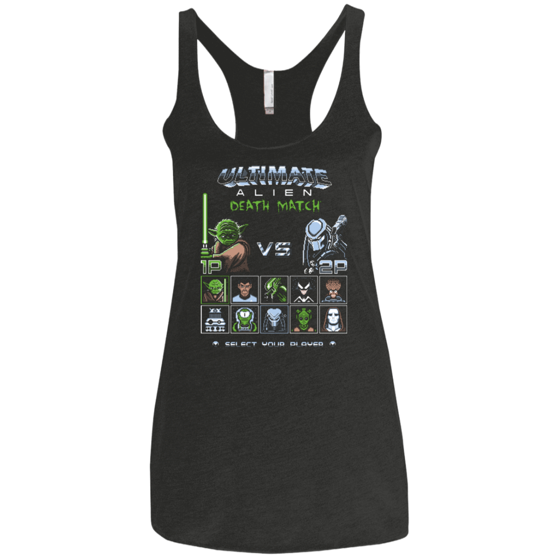T-Shirts Vintage Black / X-Small Ultimate alien deathmatch Women's Triblend Racerback Tank