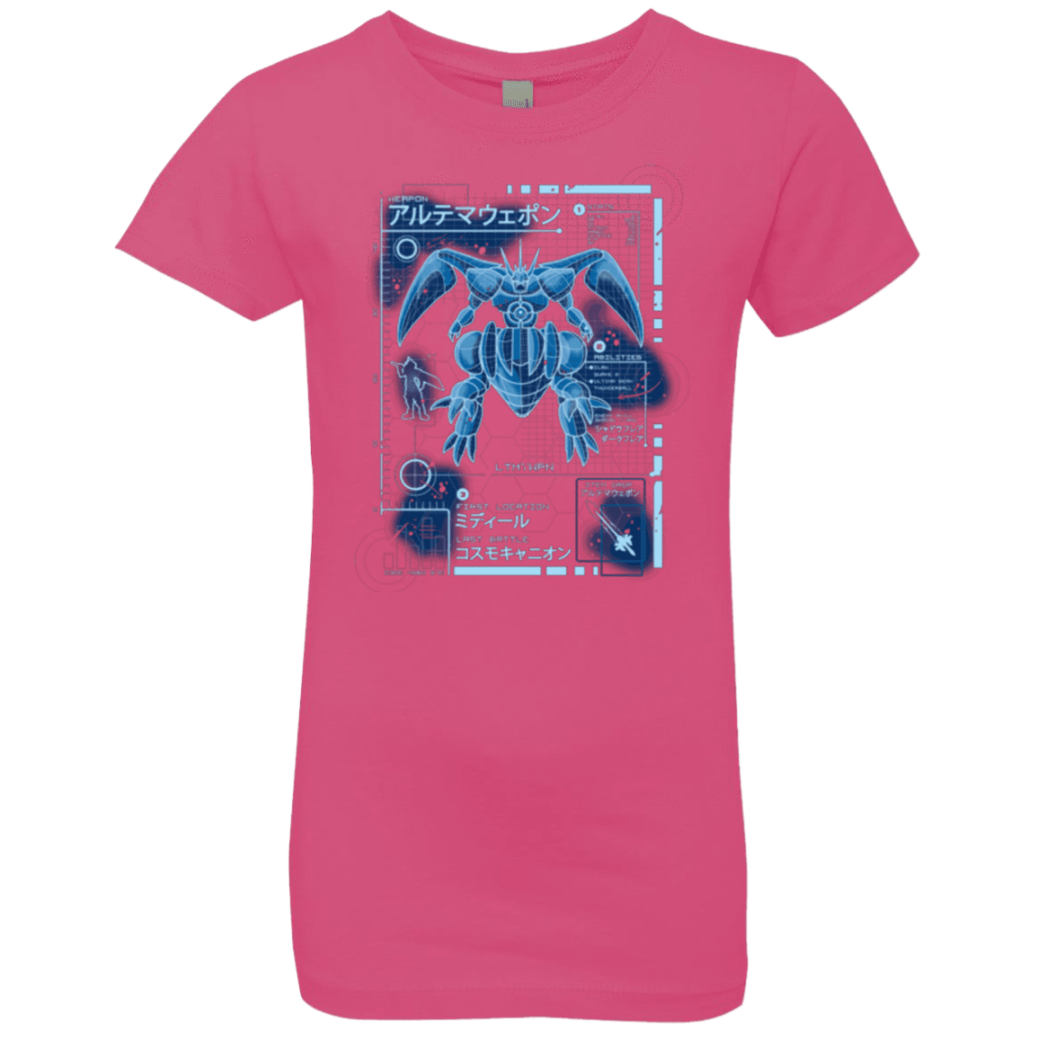 T-Shirts Hot Pink / YXS ULTIMATE BLUE PRINT Girls Premium T-Shirt