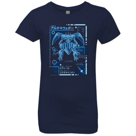 T-Shirts Midnight Navy / YXS ULTIMATE BLUE PRINT Girls Premium T-Shirt