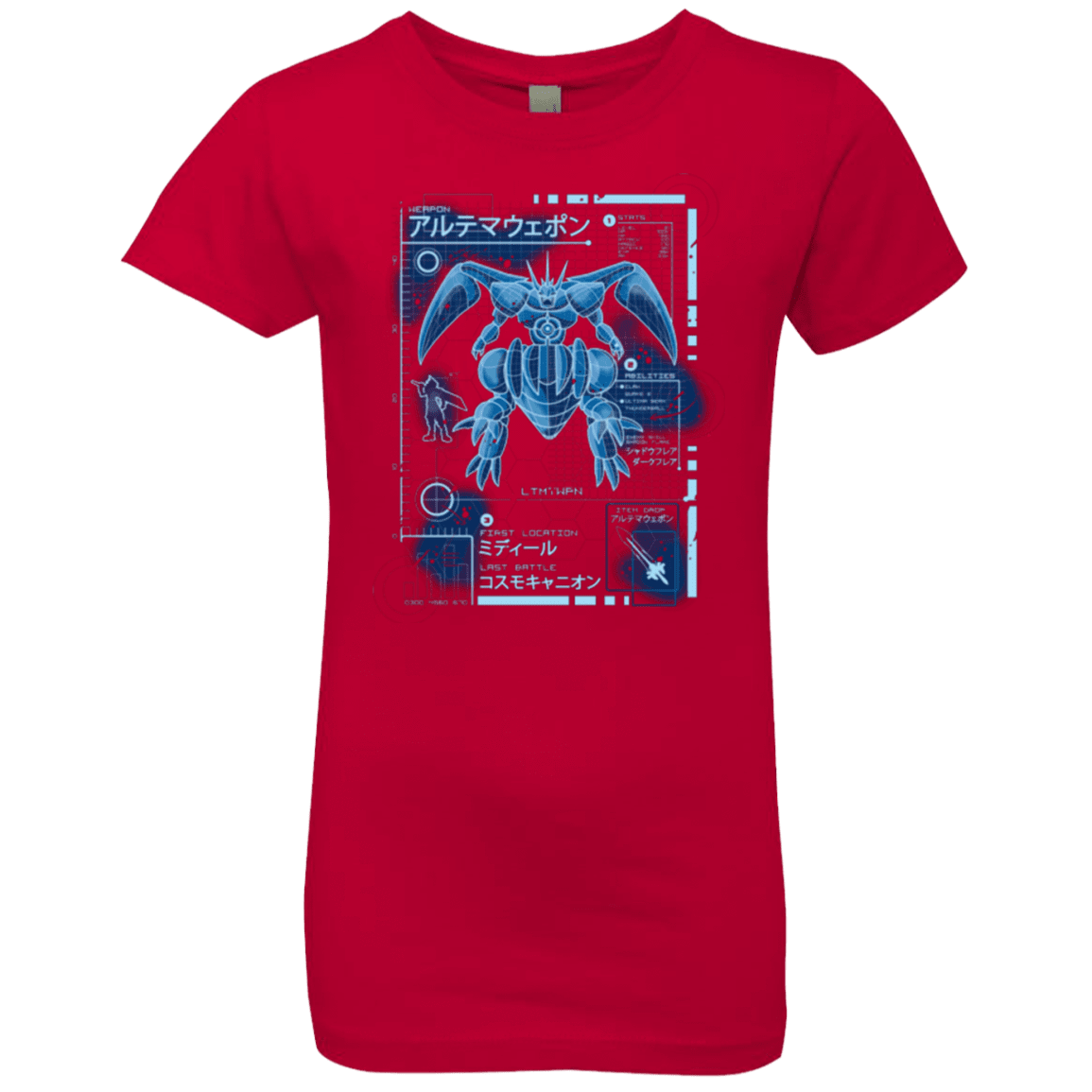 T-Shirts Red / YXS ULTIMATE BLUE PRINT Girls Premium T-Shirt