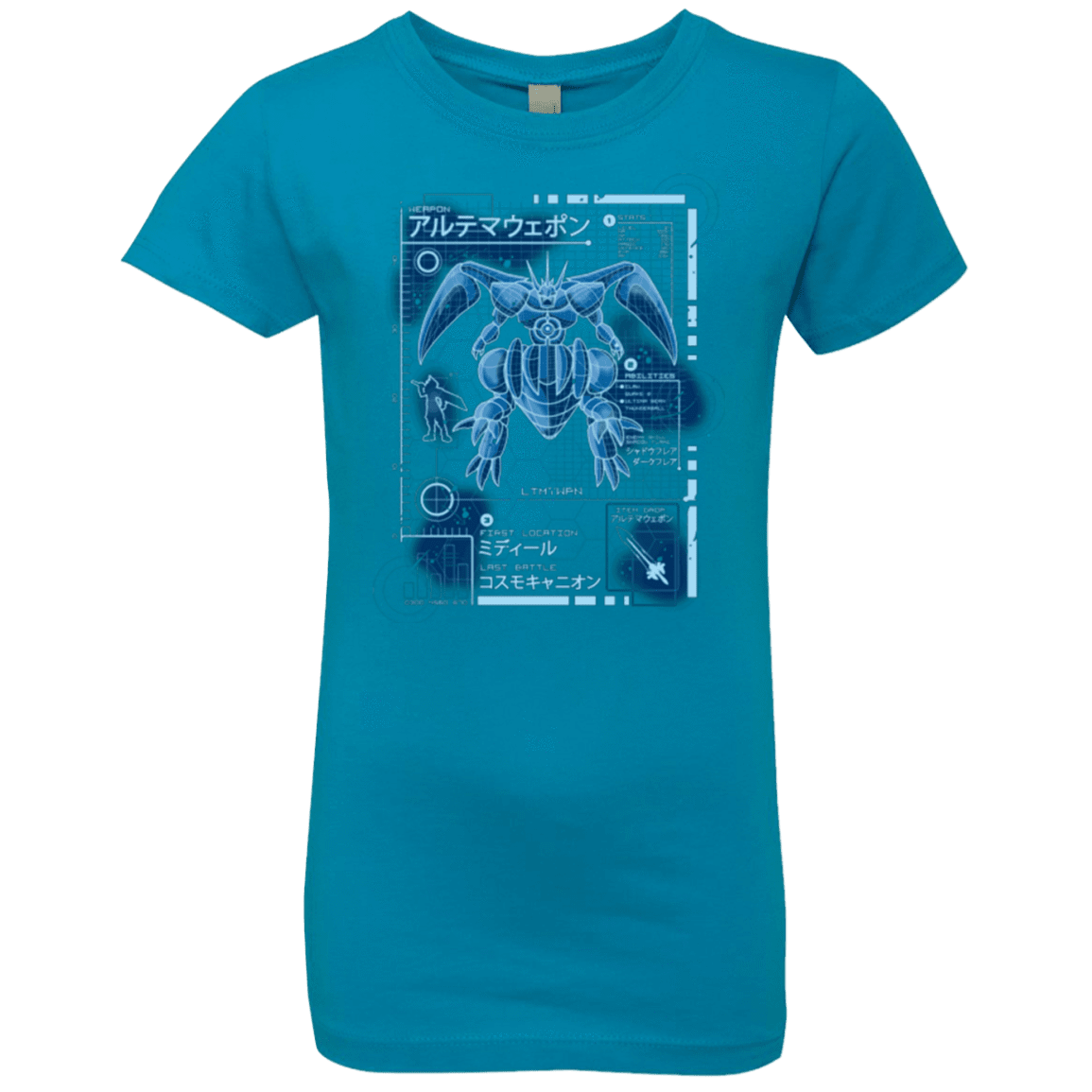 T-Shirts Turquoise / YXS ULTIMATE BLUE PRINT Girls Premium T-Shirt
