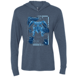 T-Shirts Indigo / X-Small ULTIMATE BLUE PRINT Triblend Long Sleeve Hoodie Tee