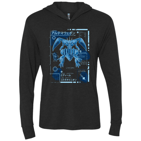 T-Shirts Vintage Black / X-Small ULTIMATE BLUE PRINT Triblend Long Sleeve Hoodie Tee