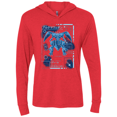 T-Shirts Vintage Red / X-Small ULTIMATE BLUE PRINT Triblend Long Sleeve Hoodie Tee