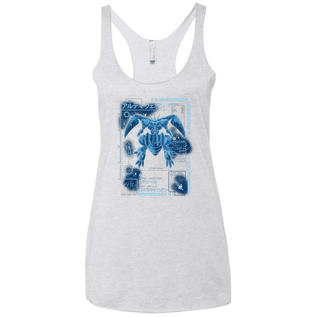 T-Shirts Heather White / X-Small ULTIMATE BLUE PRINT Women's Triblend Racerback Tank