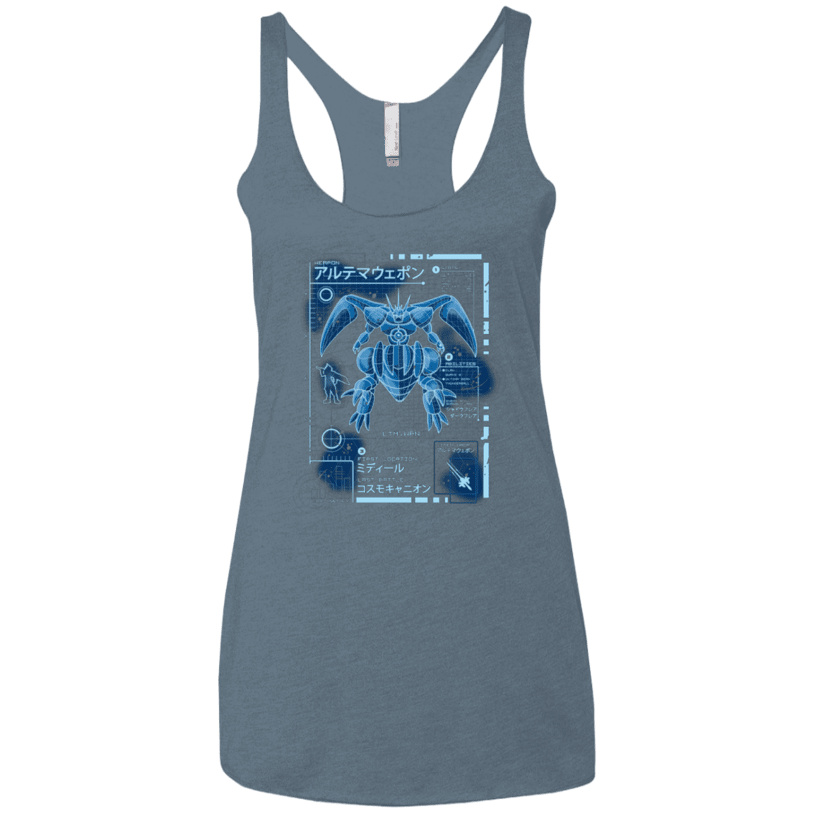 T-Shirts Indigo / X-Small ULTIMATE BLUE PRINT Women's Triblend Racerback Tank