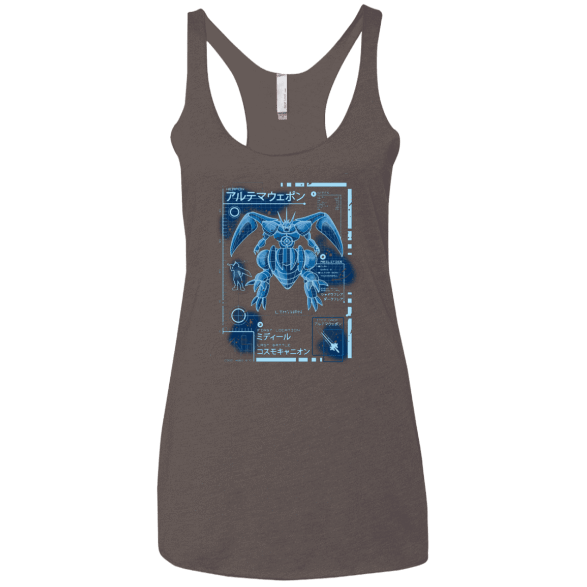 T-Shirts Macchiato / X-Small ULTIMATE BLUE PRINT Women's Triblend Racerback Tank