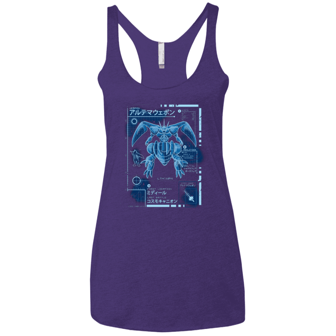 T-Shirts Purple / X-Small ULTIMATE BLUE PRINT Women's Triblend Racerback Tank