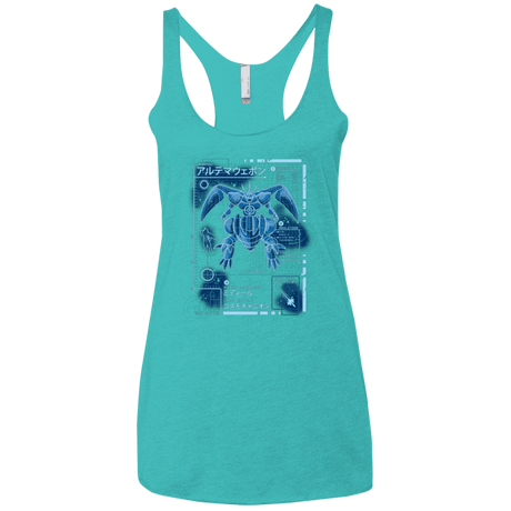 T-Shirts Tahiti Blue / X-Small ULTIMATE BLUE PRINT Women's Triblend Racerback Tank