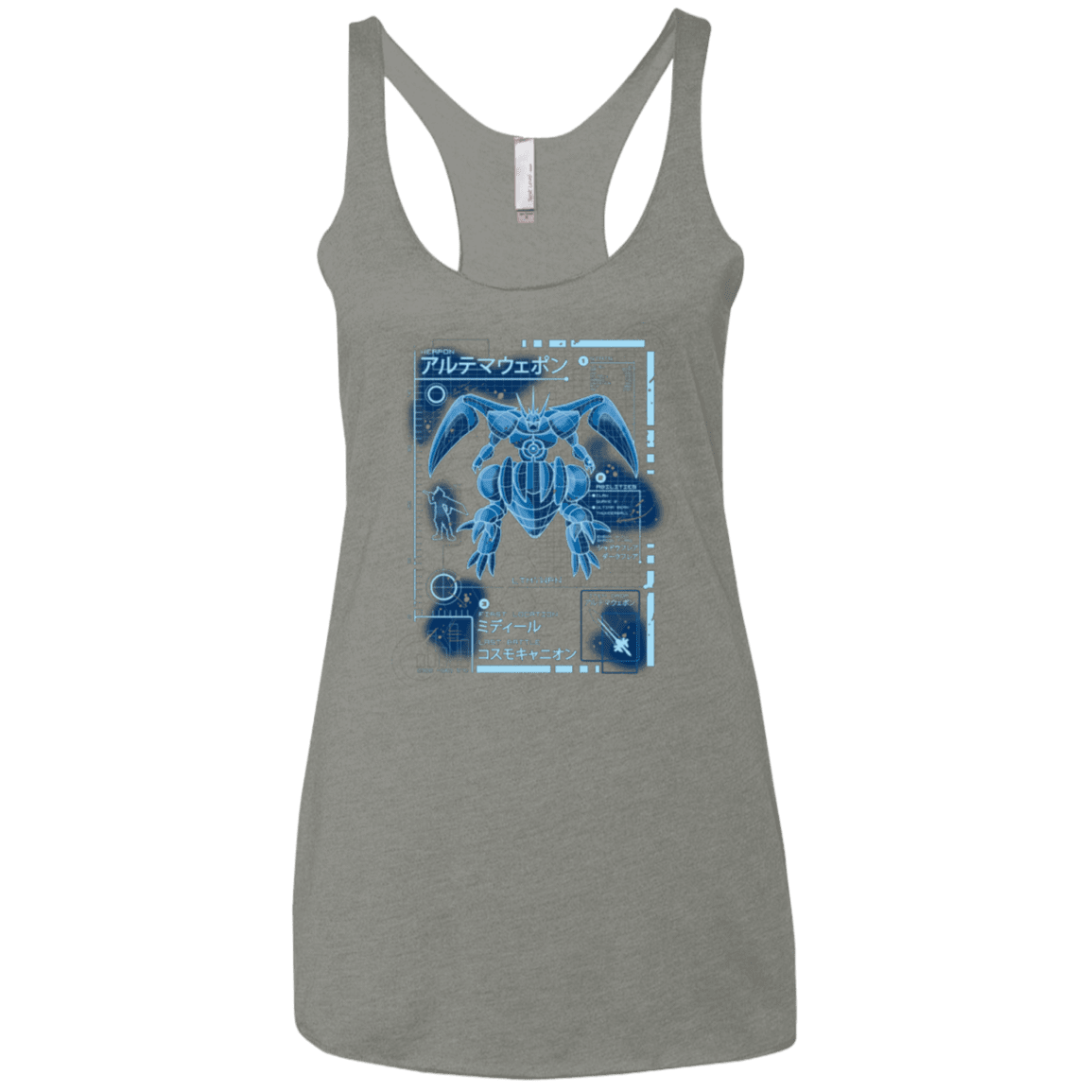 T-Shirts Venetian Grey / X-Small ULTIMATE BLUE PRINT Women's Triblend Racerback Tank