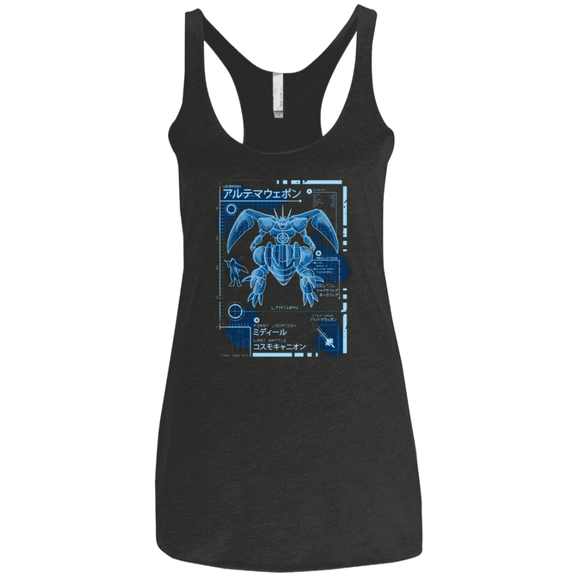 T-Shirts Vintage Black / X-Small ULTIMATE BLUE PRINT Women's Triblend Racerback Tank