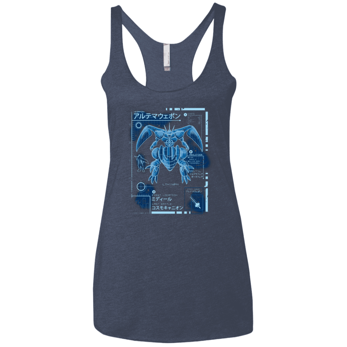 T-Shirts Vintage Navy / X-Small ULTIMATE BLUE PRINT Women's Triblend Racerback Tank