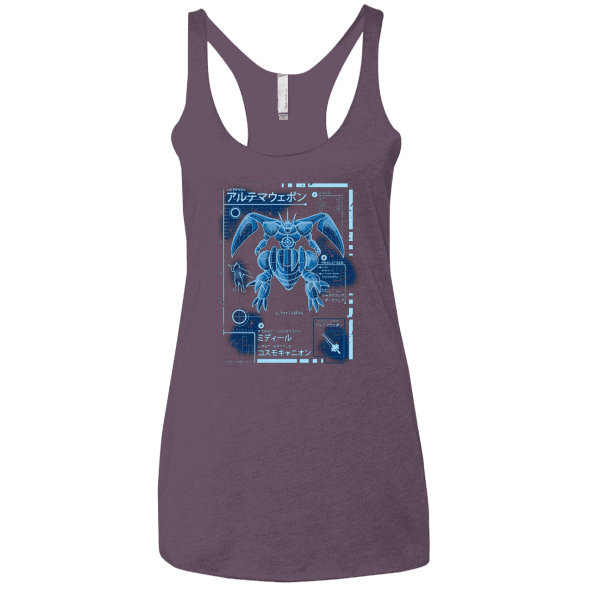T-Shirts Vintage Purple / X-Small ULTIMATE BLUE PRINT Women's Triblend Racerback Tank