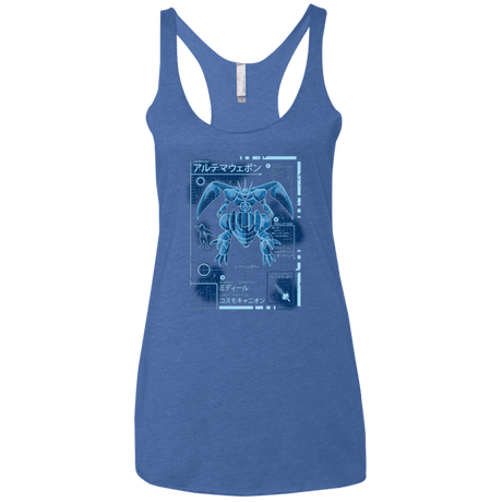 T-Shirts Vintage Royal / X-Small ULTIMATE BLUE PRINT Women's Triblend Racerback Tank