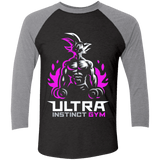 T-Shirts Vintage Black/Premium Heather / S Ultra Instinct Gym Men's Triblend 3/4 Sleeve