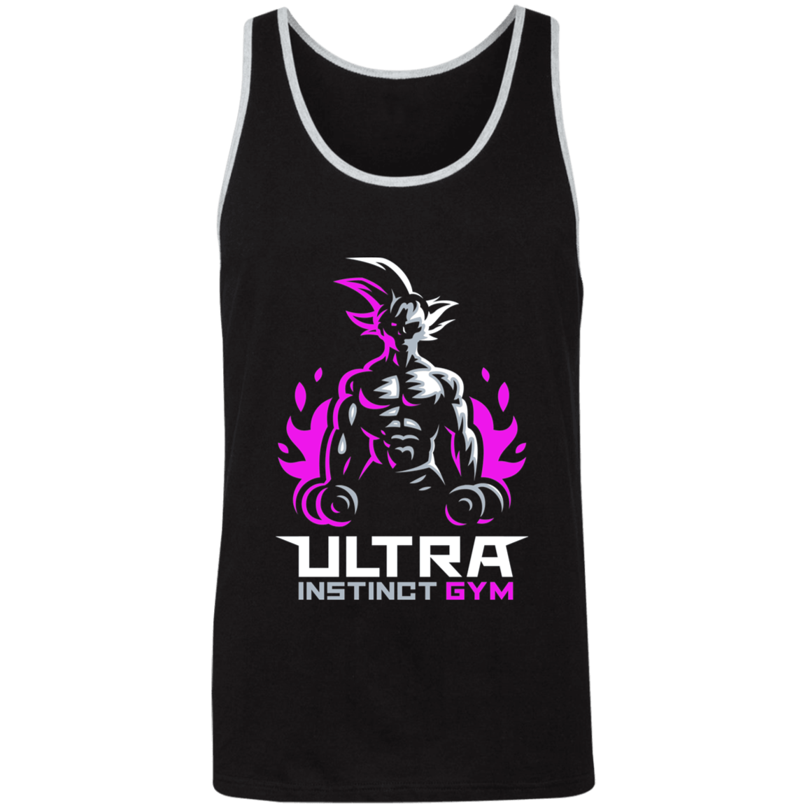 T-Shirts Black/Athletic Heather / X-Small Ultra Instinct Gym Unisex Tank