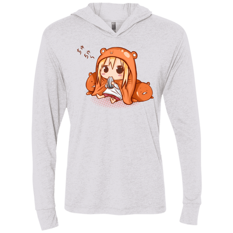 T-Shirts Heather White / X-Small Umaru Chan Triblend Long Sleeve Hoodie Tee