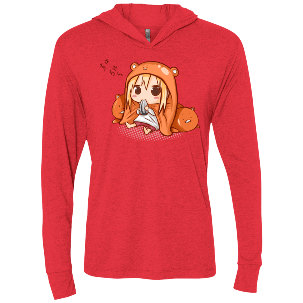 T-Shirts Vintage Red / X-Small Umaru Chan Triblend Long Sleeve Hoodie Tee