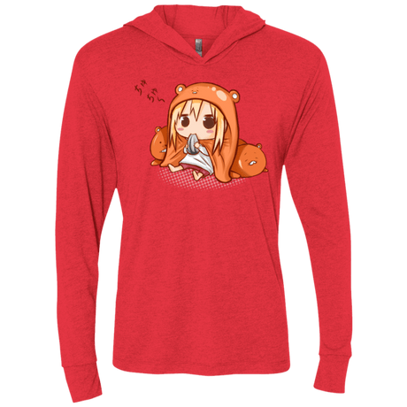 T-Shirts Vintage Red / X-Small Umaru Chan Triblend Long Sleeve Hoodie Tee