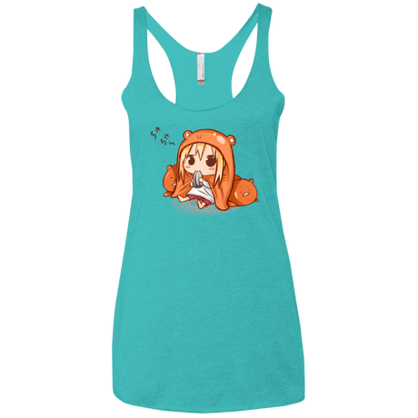 T-Shirts Tahiti Blue / X-Small Umaru Chan Women's Triblend Racerback Tank