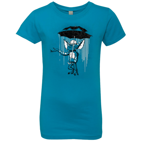 T-Shirts Turquoise / YXS Umbrella Banksy Girls Premium T-Shirt