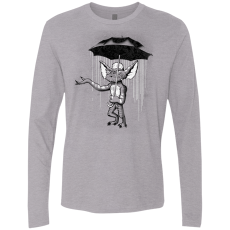 T-Shirts Heather Grey / Small Umbrella Banksy Men's Premium Long Sleeve