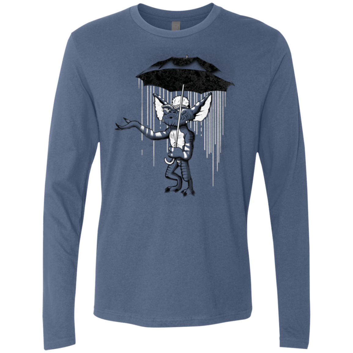T-Shirts Indigo / Small Umbrella Banksy Men's Premium Long Sleeve