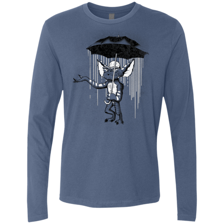 T-Shirts Indigo / Small Umbrella Banksy Men's Premium Long Sleeve