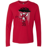 T-Shirts Red / Small Umbrella Banksy Men's Premium Long Sleeve