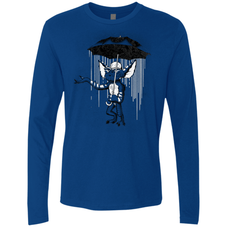 T-Shirts Royal / Small Umbrella Banksy Men's Premium Long Sleeve